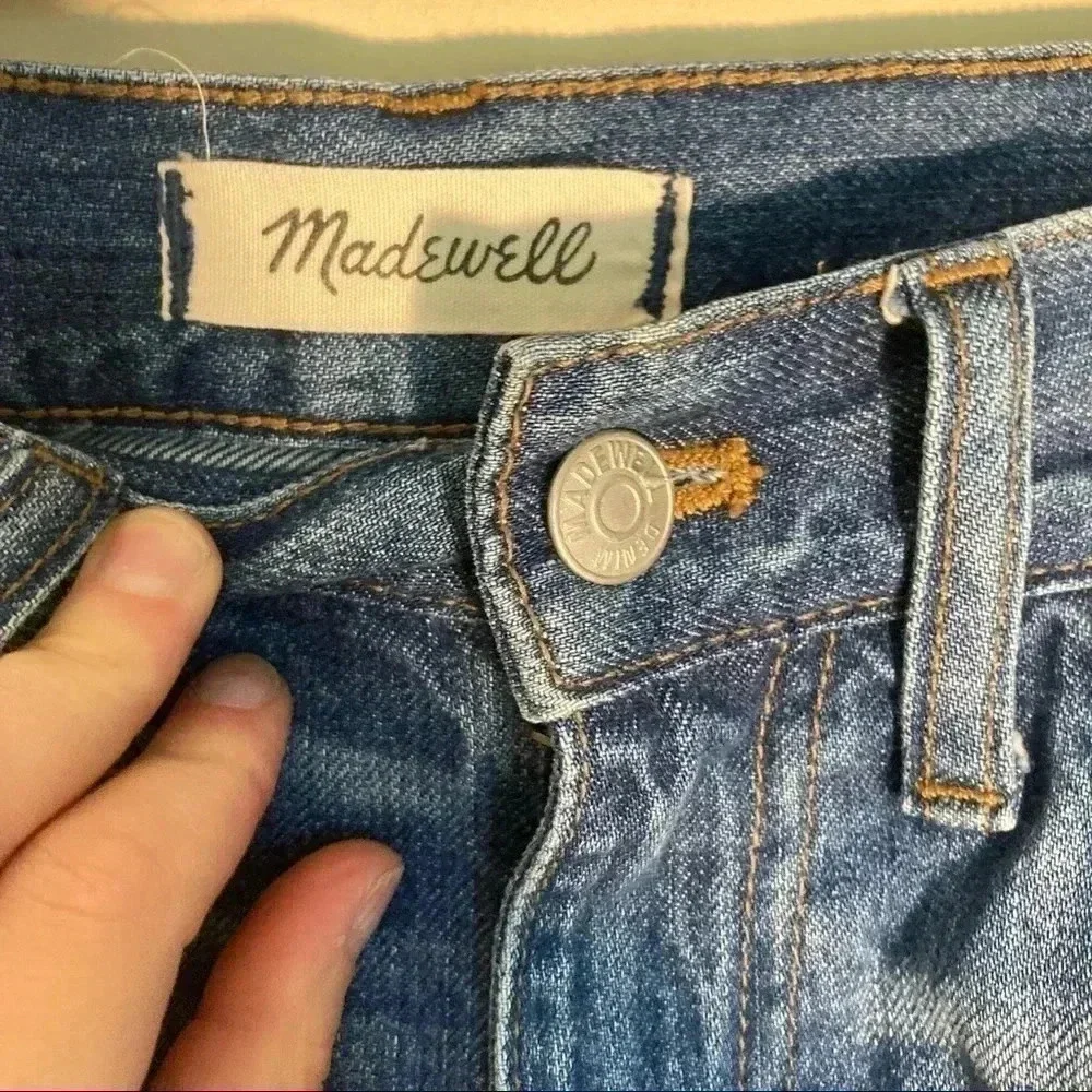 Madewell rigid skinny high rise raw hem jeans - Picture 2 of 6
